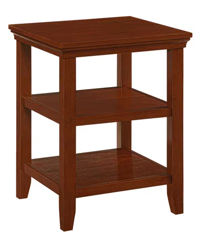 Convenience Concepts 18" Wood Tribeca End Table In Burgundy