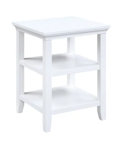 Convenience Concepts 18" Wood Tribeca End Table In White
