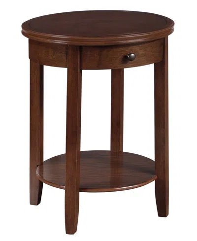 Convenience Concepts 18.25" Rubber Wood Ah Baldwin End Table In Espresso