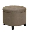 Convenience Concepts 19.75" Designs4comfort Round Storage Ottoman