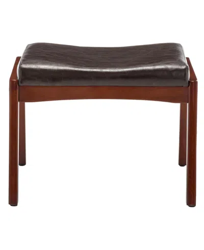 Convenience Concepts 19.75" Faux Leather Natalie Accent Ottoman Stool In Espresso Faux Leather,espresso