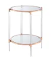 Convenience Concepts 20" Royal Crest 2 Tier Acrylic Glass End Table