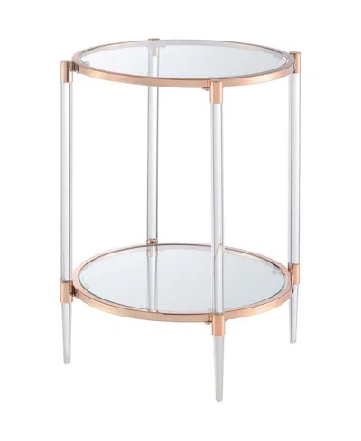 Convenience Concepts 20" Royal Crest 2 Tier Acrylic Glass End Table