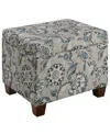 CONVENIENCE CONCEPTS 21.75" CANVAS FABRIC MADISON STORAGE OTTOMAN