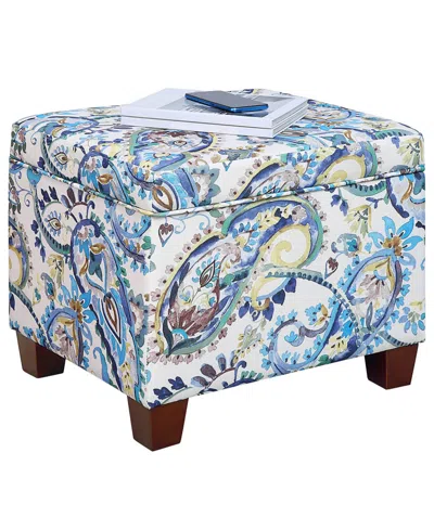 Convenience Concepts 21.75" Canvas Fabric Madison Storage Ottoman In Paisley Fabric