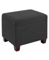 CONVENIENCE CONCEPTS 21.75" FAUX LINEN MADISON STORAGE OTTOMAN