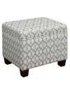 CONVENIENCE CONCEPTS 21.75" PRINT FABRIC MADISON STORAGE OTTOMAN