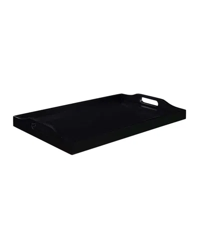 Convenience Concepts 22" Rubberwood Designs2go Multifunctional Serving Tray In Black