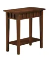 Convenience Concepts 24" Dennis Rubberwood End Table In Brown