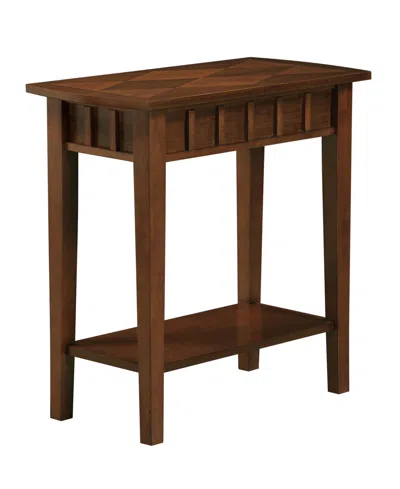 Convenience Concepts 24" Dennis Rubberwood End Table In Brown