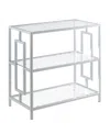 Convenience Concepts 24" Town Square Chrome 3 Tier Chairside End Table