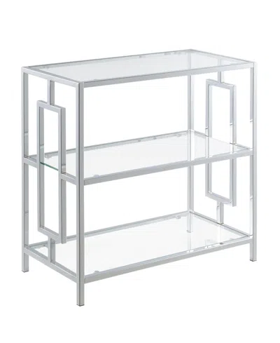 Convenience Concepts 24" Town Square Chrome 3 Tier Chairside End Table