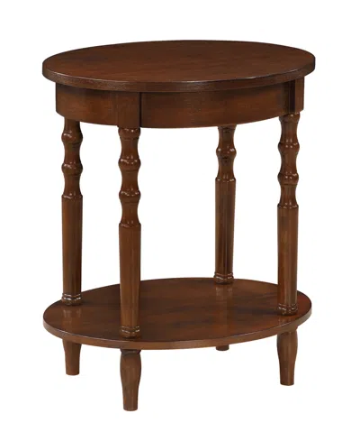 Convenience Concepts 24" Wood Classic Accents Brandi Oval End Table In Brown
