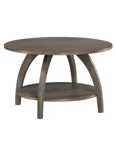 Convenience Concepts 30" Aldrin Coffee Table With Shelf In Wirebrush Dark Gray