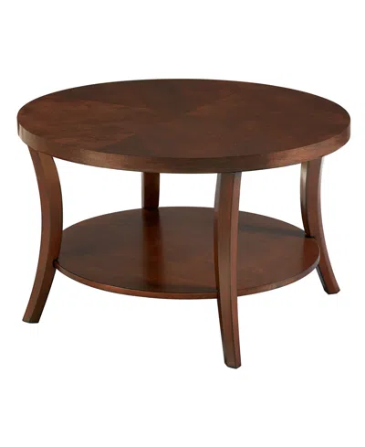 Convenience Concepts 30" Wood Charleston Round Coffee Table In Brown
