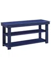 Convenience Concepts 35.5" Mdf Oxford Utility Mudroom Bench With Shelves In Cobalt Blue