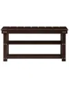 Convenience Concepts 35.5" Mdf Oxford Utility Mudroom Bench With Shelves In Espresso
