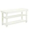 Convenience Concepts 35.5" Mdf Oxford Utility Mudroom Bench With Shelves In Ivory