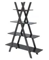 Convenience Concepts 45.75" Medium Density Fiberboard (mdf) Oxford A Frame Bookshelf In Espresso
