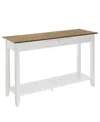 Convenience Concepts 48" Mdf American Heritage 1 Drawer Console Table In Driftwood,white