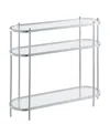 Convenience Concepts 9.5" Royal Crest 3 Tier Glass Oval Entryway Hall Table