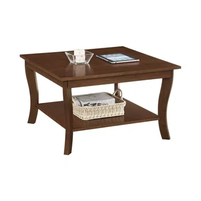 Convenience Concepts American Heritage Square Coffee Table, Espresso In Brown