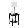 Convenience Concepts American Heritage Square End Table, Black In Black