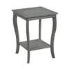 Convenience Concepts American Heritage Square End Table, Wirebrush Dark Gray In Gray