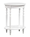 Convenience Concepts Classic Accents Brandi Oval End Table With Shelf In White