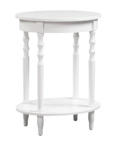 Convenience Concepts Classic Accents Brandi Oval End Table With Shelf In White