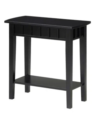 Convenience Concepts Dennis End Table With Shelf In Black