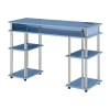 Convenience Concepts Designs 2 Go Desk With Charging Station In Blue