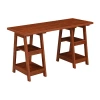 Convenience Concepts Designs 2 Go Double Trestle Desk In Red