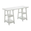 Convenience Concepts Designs 2 Go Double Trestle Desk In White