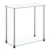 Convenience Concepts Designs2go Classic Glass 2 Tier Chairside End Table In Transparent