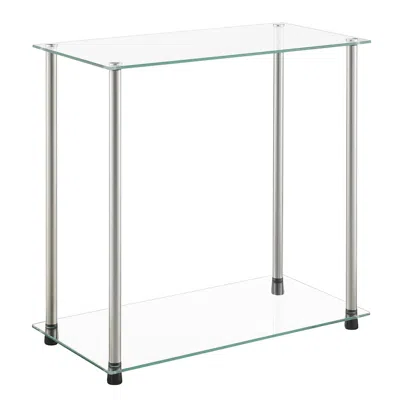 Convenience Concepts Designs2go Classic Glass 2 Tier Chairside End Table In Transparent