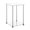 Convenience Concepts Designs2go Classic Glass 2 Tier Square End Table In Transparent
