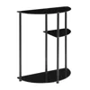 Convenience Concepts Designs2go Classic Glass 3 Tier Display Entryway Hall Table In Black