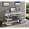 Convenience Concepts Designs2go No Tools 60 Inch Deluxe Student Desk With Shelves, White