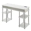 Convenience Concepts Designs2go No Tools Student Desk With Charging Station, White In White