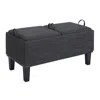 Convenience Concepts Designs4comfort Brentwood Storage Ottoman With Reversible Trays, Gray In Gray