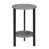 Convenience Concepts Graystone 24 Inch 2 Tier Plant Stand, Cement/black