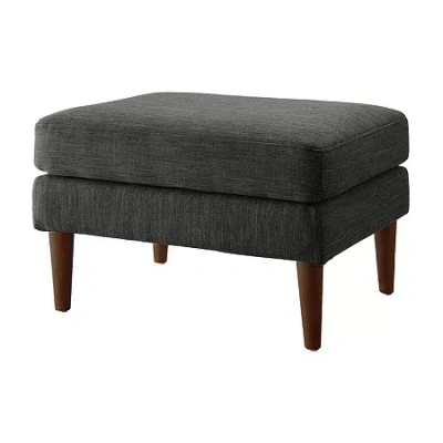 Convenience Concepts Marlow Mid Century Ottoman In Gray