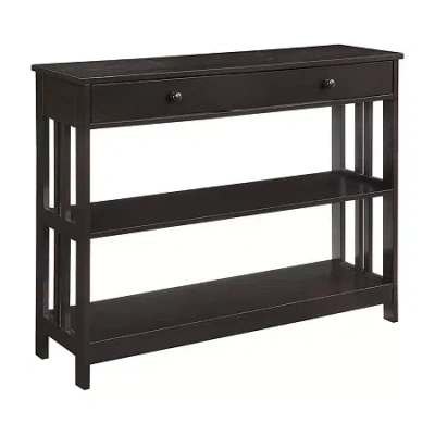 Convenience Concepts Mission 1-drawer Console Table In Brown