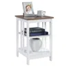Convenience Concepts Mission End Table, Driftwood/white