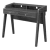 Convenience Concepts Newport Deluxe 2 Drawer Desk With Shelf, Weathered Gray