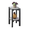 Convenience Concepts Newport Medium 2 Tier Plant Stand Faux Cement/weathered Gray