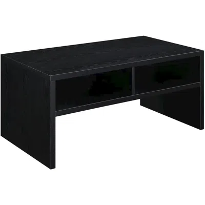 Convenience Concepts Northfield Admiral Deluxe Coffee Table With Shelves, Black