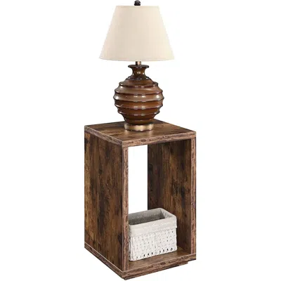 Convenience Concepts Northfield Admiral End Table With Shelf, Barnwood In Brown