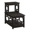 Convenience Concepts Omega 2 Step Chairside End Table. In Black